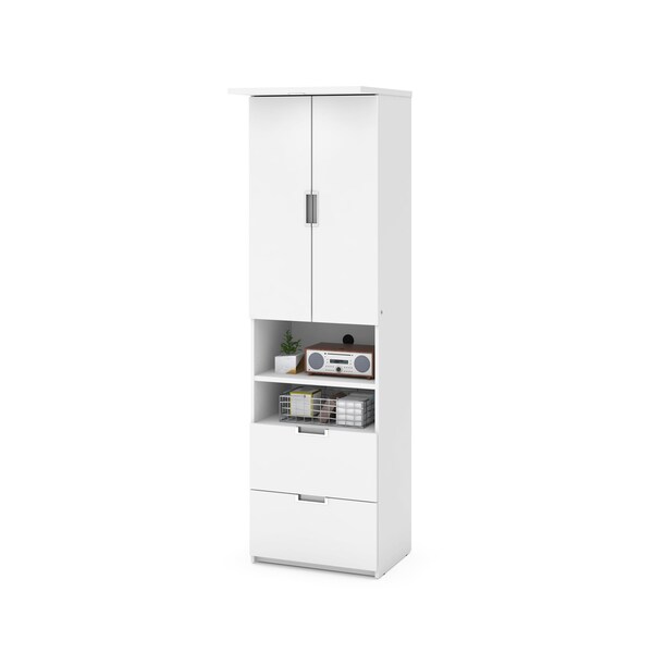 Bestar Lumina 24W Storage Unit with 2 Drawers, White 85160-17 - main